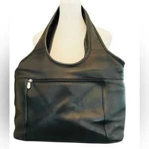 PIEL REAL BLACK LEATHER XL MULTI USE
HOBO TRAVEL BAG